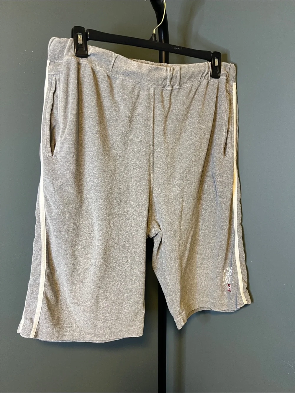 Ecko Unlimited Gray Athletic Shorts with White Side Stripe